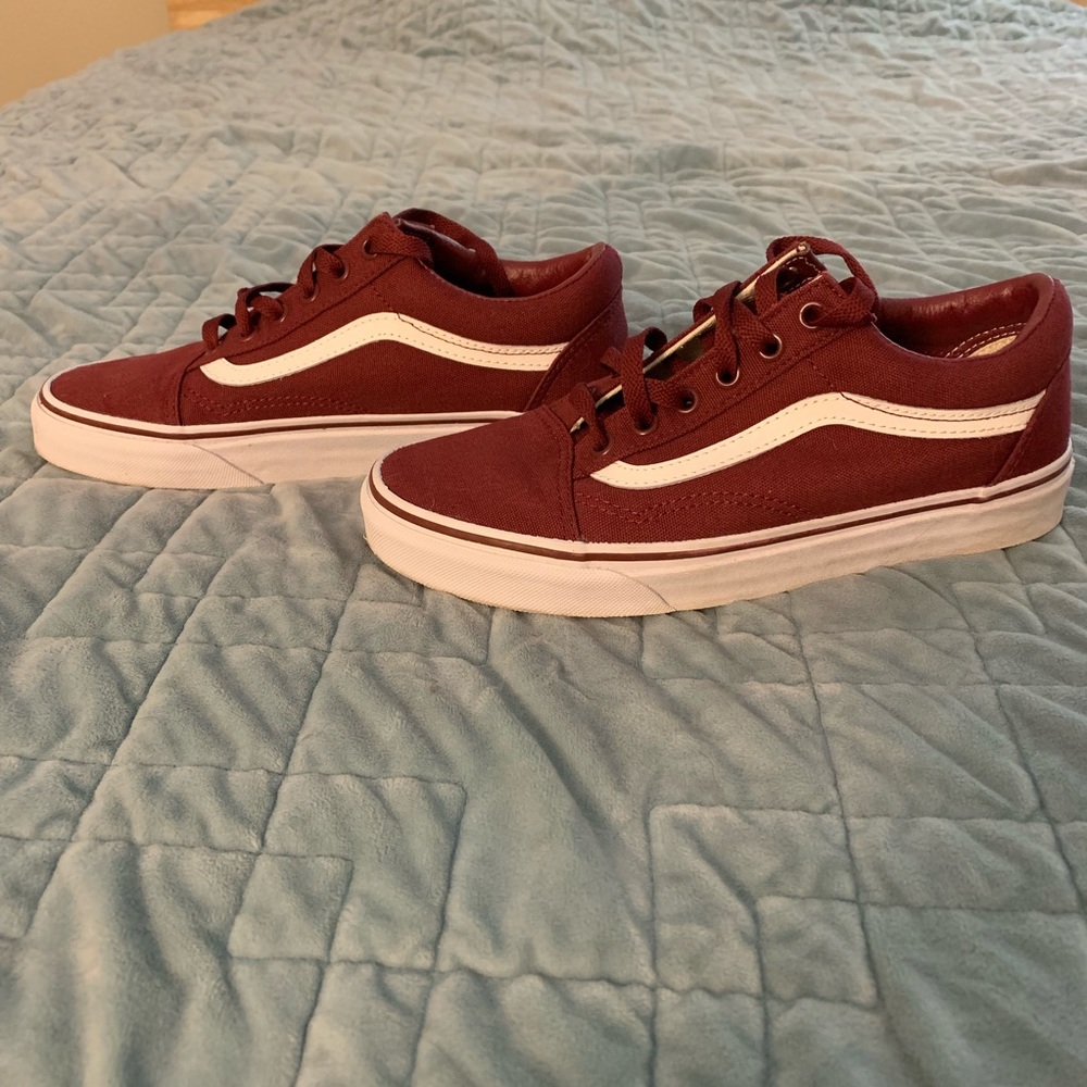 Like New Burgundy Vans - Women’s Size 7.5